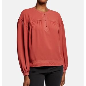 Joie Mirna Long Sleeve Blouse Desert Spice NWOT